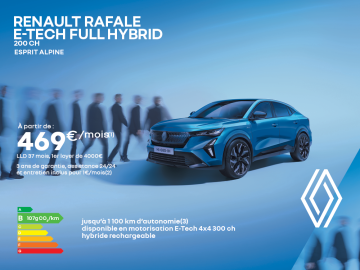 Renault Rafale E-Tech Full Hybrid dès 469€/mois 
