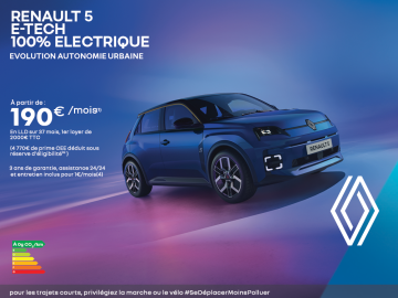 Renault 5 E-Tech 100% électrique dès 190€/mois 