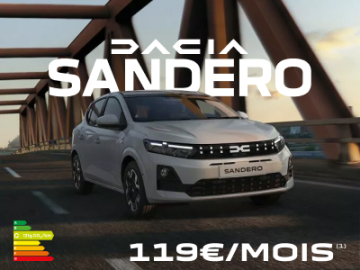 Dacia Sandero dès 119€/mois 