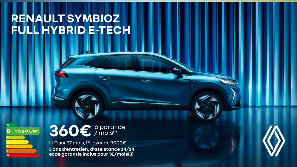 Renault Symbioz Techno Full Hybrid dès 360€/mois 