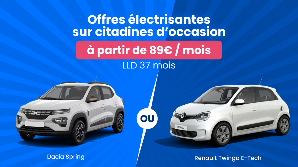 Offre électrique d’occasion : laquelle choisirez-vous pour 89 €/mois ?