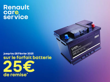 25€ de remise sur le forfait batterie 