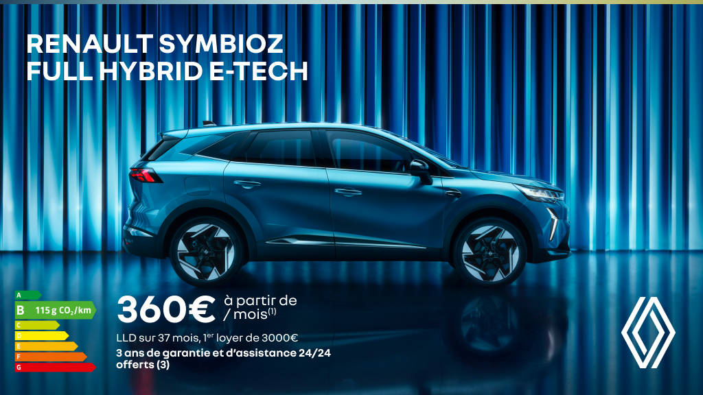 Renault Symbioz Techno Full Hybrid dès 360€/mois 