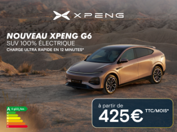 Nouveau XPENG G6 Autonomie Standard – LLD 48 mois à 425 €/mois