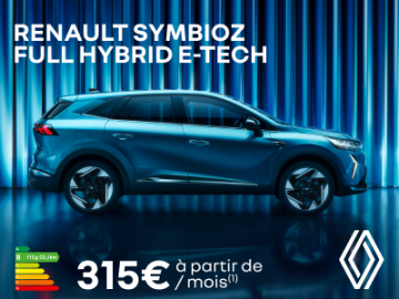 Renault Symbioz Techno Full Hybrid dès 315€/mois 