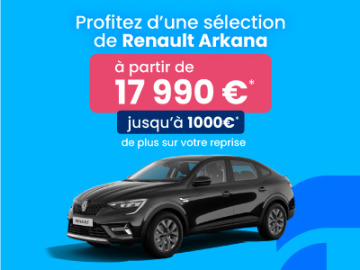 Renault Arkana Occasion dès 17 990€ + jusqu’à 1 000€ sur votre reprise