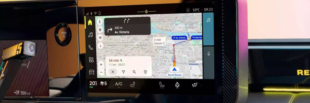 Google intégré en voiture : de nombreux avantages