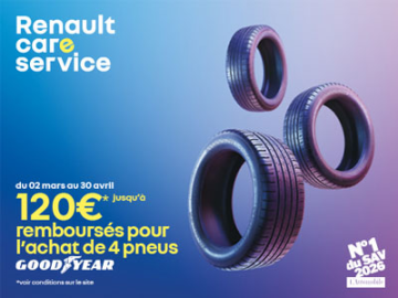 Jusqu'à 120€ remboursés pour l'achat de pneus Goodyear