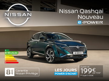 Nissan Qashqai E-Power dès 199€/mois 