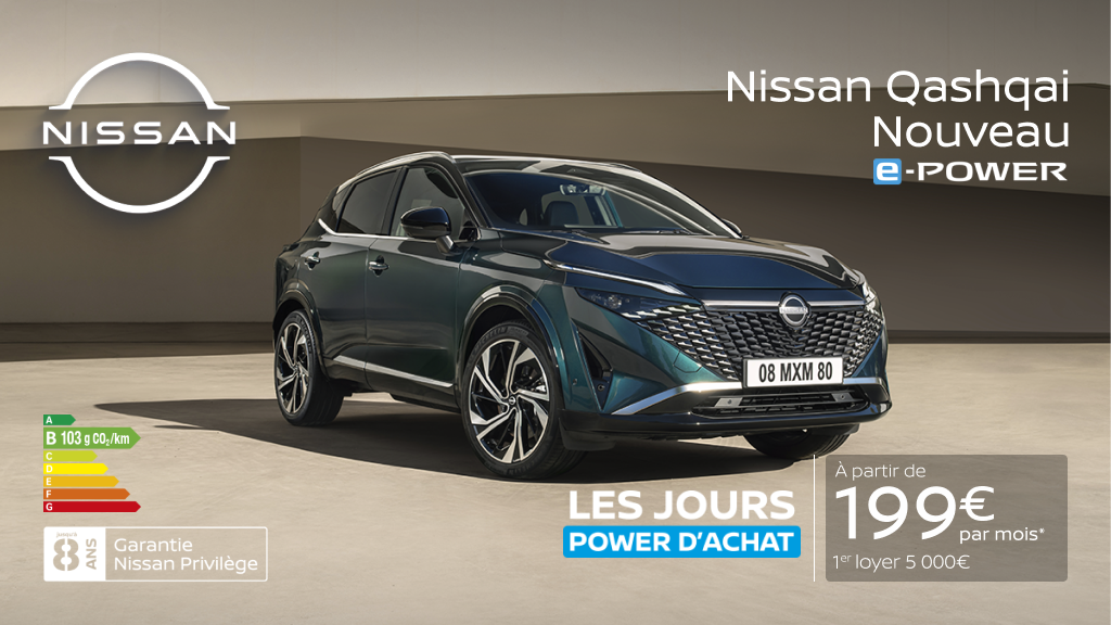 Nissan Qashqai E-Power dès 199€/mois 