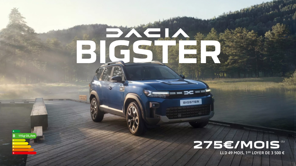 Dacia Bigster dès 275€/mois 