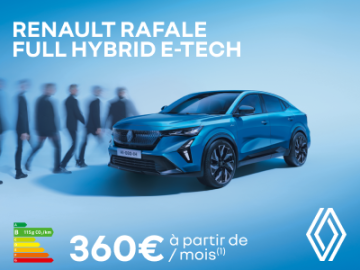 Renault Rafale Hybrid E-Tech dès 360€/mois 