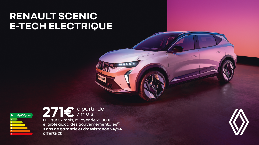 Renault Scenic E-TECH dès 271€/mois 
