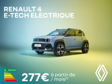Renault 4 E-TECH 100% électrique dès 277€/mois 