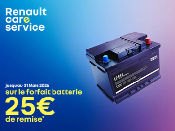 25€ de remise sur le forfait batterie 