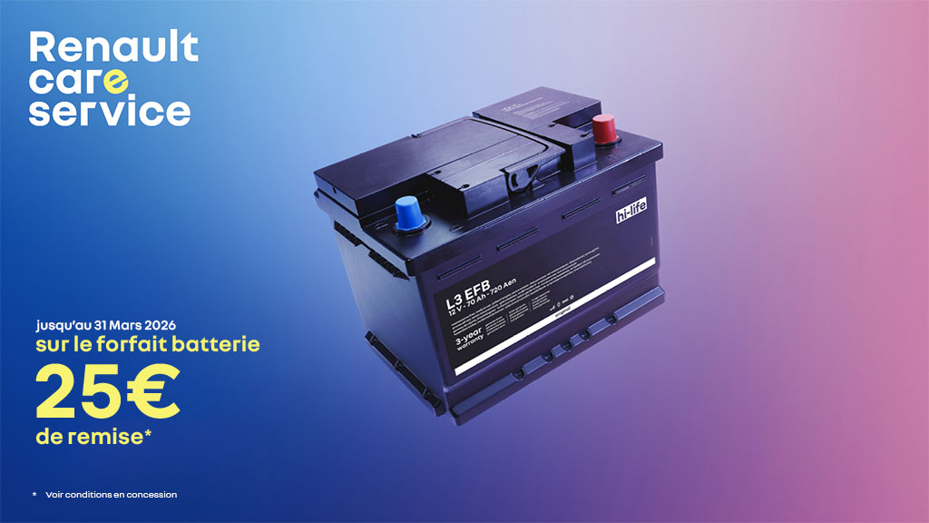 25€ de remise sur le forfait batterie 