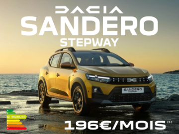 Dacia Sandero Stepway dès 196€/mois 