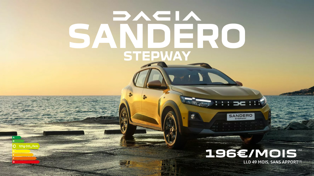 Dacia Sandero Stepway dès 196€/mois 