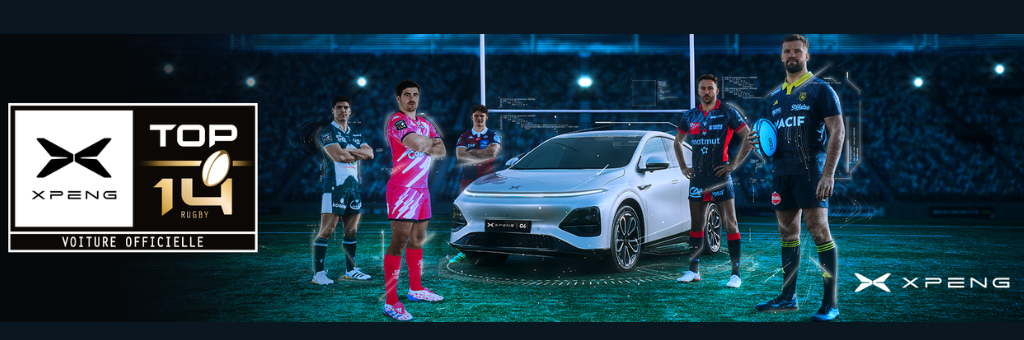 XPENG devient la voiture officielle du TOP 14 : performance et innovation au cœur du jeu