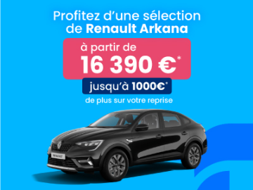 Renault Arkana Occasion dès 16 390€ + jusqu’à 1 000€ sur votre reprise