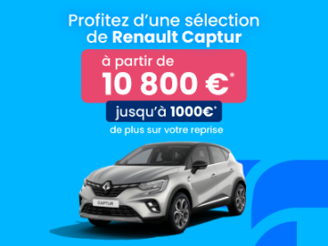Offre Renault Captur Occasion dès 10 800€ + jusqu’à 1 000€ sur votre reprise