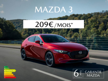 Mazda 3 dès 209€/mois 