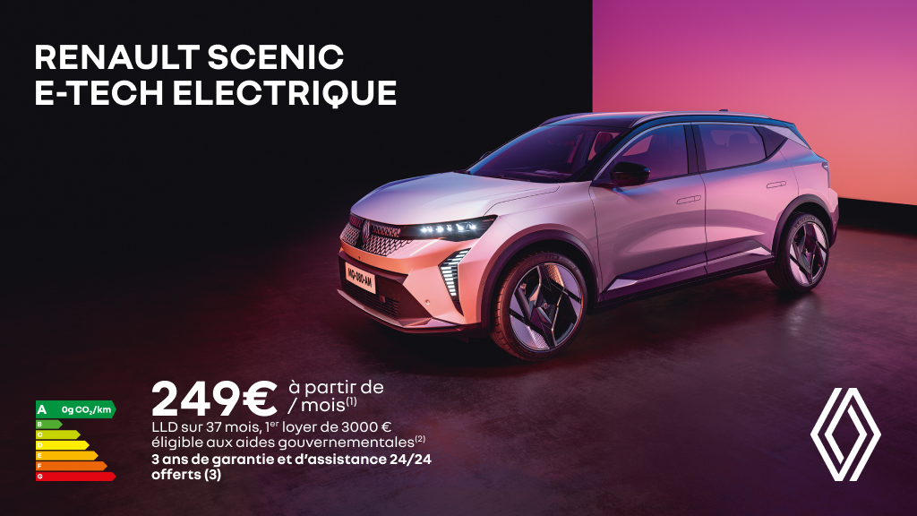 Renault Scenic E-TECH dès 249€/mois 