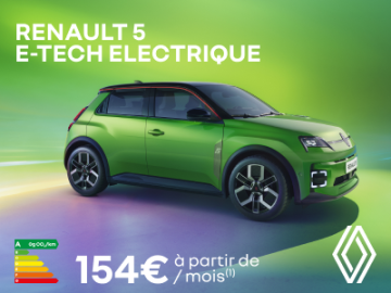 Renault 5 E-Tech 100% électrique dès 154€/mois 