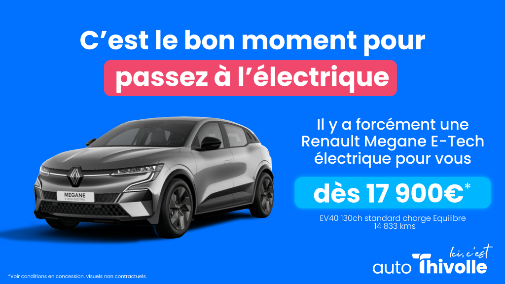 Offre Renault Mégane E-Tech Occasion dès 17 900€ 