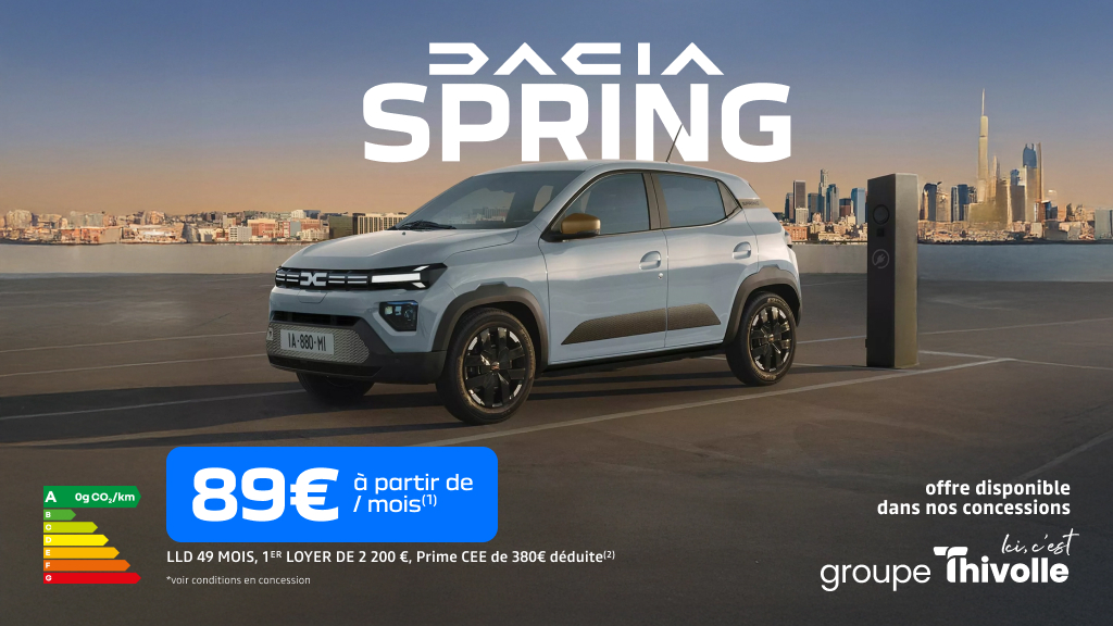 Dacia Spring dès 89€/mois