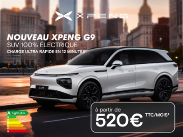 Nouveau XPENG G9 Autonomie Standard – LLD 48 mois à 520 €/mois