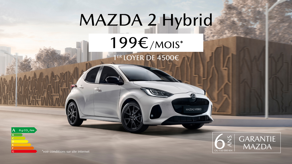 Mazda 2 Hybrid dès 199€/mois 
