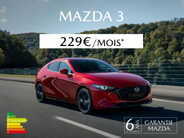 Mazda 3 dès 229€/mois 