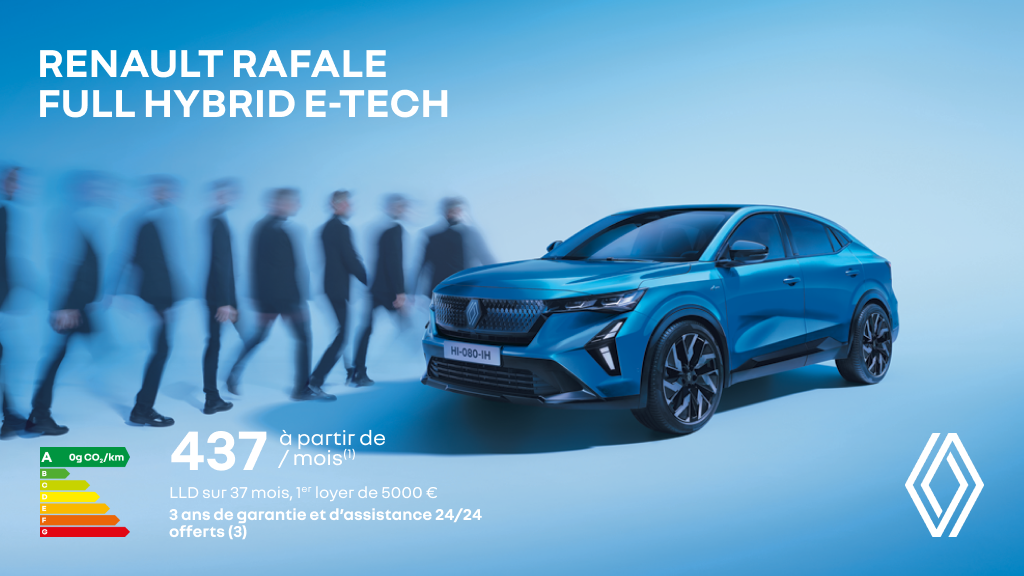 Renault Rafale Hybrid E-Tech dès 437€/mois 