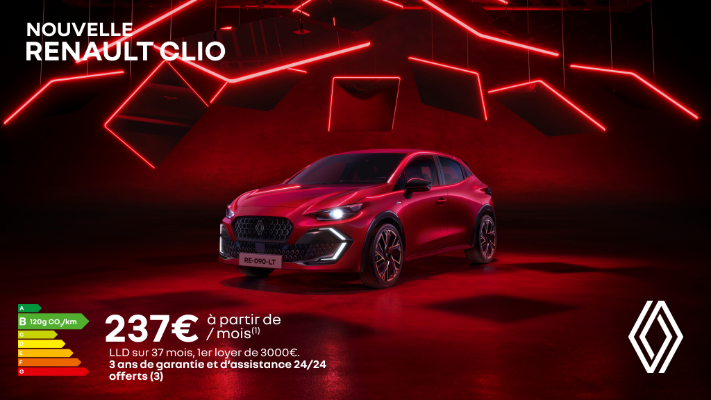 Nouvelle Renault Clio : disponible dès 237€/mois 