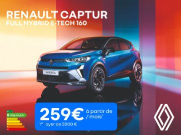Renault Captur Full Hybrid 160 dès 259€/mois
