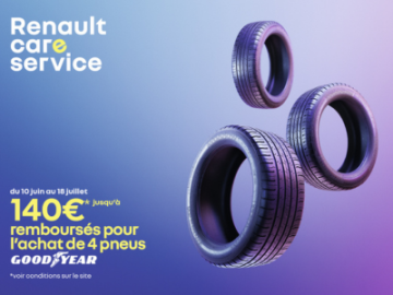Jusqu'à 140€ remboursés pour l'achat de pneu Goodyear