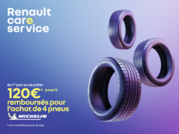 Jusqu'à 120€ remboursés pour l'achat de 4 pneus 