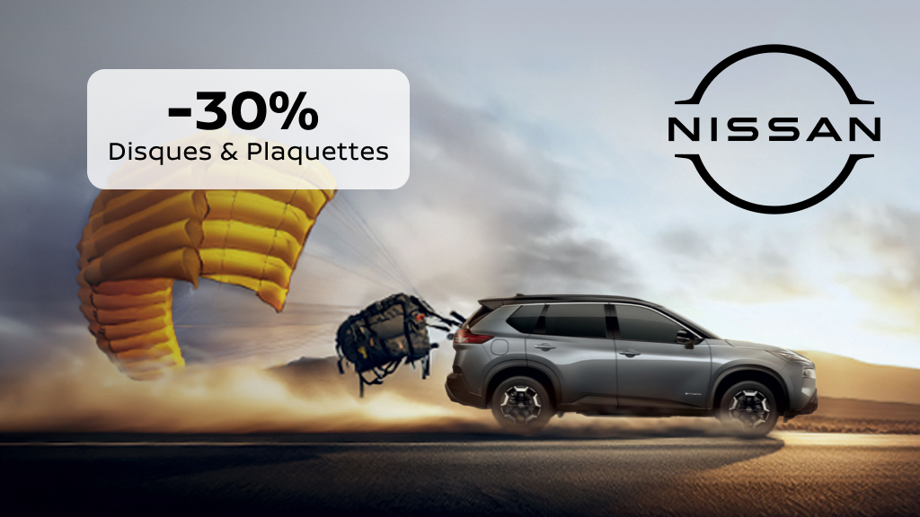 -30% sur les disques et plaquettes Nissan