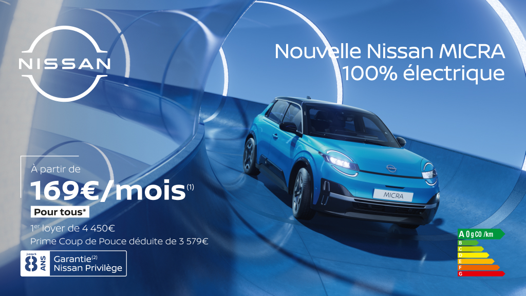 Nouvelle Nissan Micra dès 169€/mois 