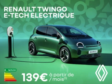 Nouvelle Renault Twingo 100% électrique dès 139€/mois