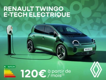 Nouvelle Renault Twingo 100% électrique dès 139€/mois