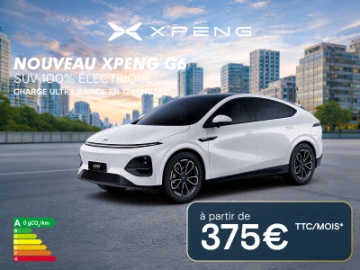 Nouveau XPENG G6 Autonomie Standard – LLD 48 mois à 375 €/mois