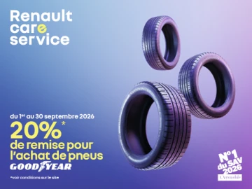 20% de remise sur les pneus Goodyear 