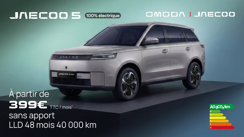 JAECOO 5 100% électrique dès 399€/mois : le SUV urbain nouvelle génération