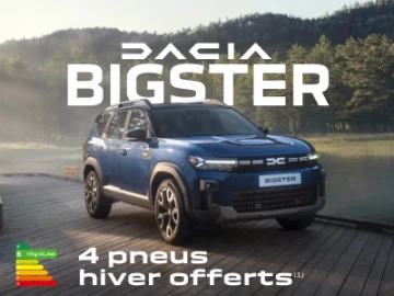 Dacia bigster : 4 pneus hiver offerts*