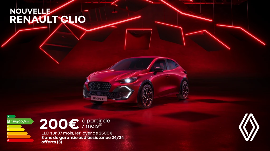 Nouvelle Renault Clio : disponible dès 200€/mois 