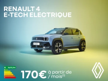 Renault 4 E-TECH 100% électrique dès 170€/mois 