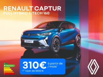 Renault Captur Full Hybrid 160 dès 310€/mois