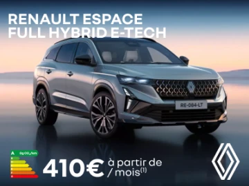 Renault Espace full hybrid E-Tech dès 410€/mois